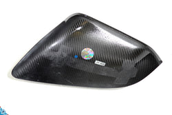 2016-2026 Tesla Model X OEM Design Dry Carbon Fiber Mirror Cover Overlays | FYBR Aerodynamics