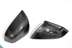 2016-2026 Tesla Model X OEM Design Dry Carbon Fiber Mirror Cover Overlays | FYBR Aerodynamics