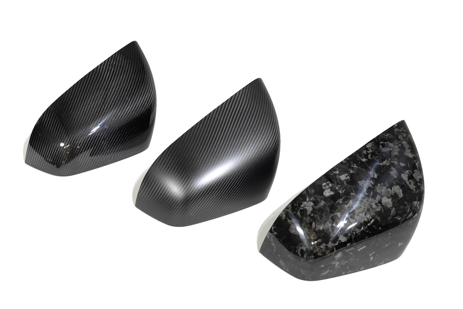 2016-2026 Tesla Model X OEM Design Dry Carbon Fiber Mirror Cover Overlays | FYBR Aerodynamics Main image