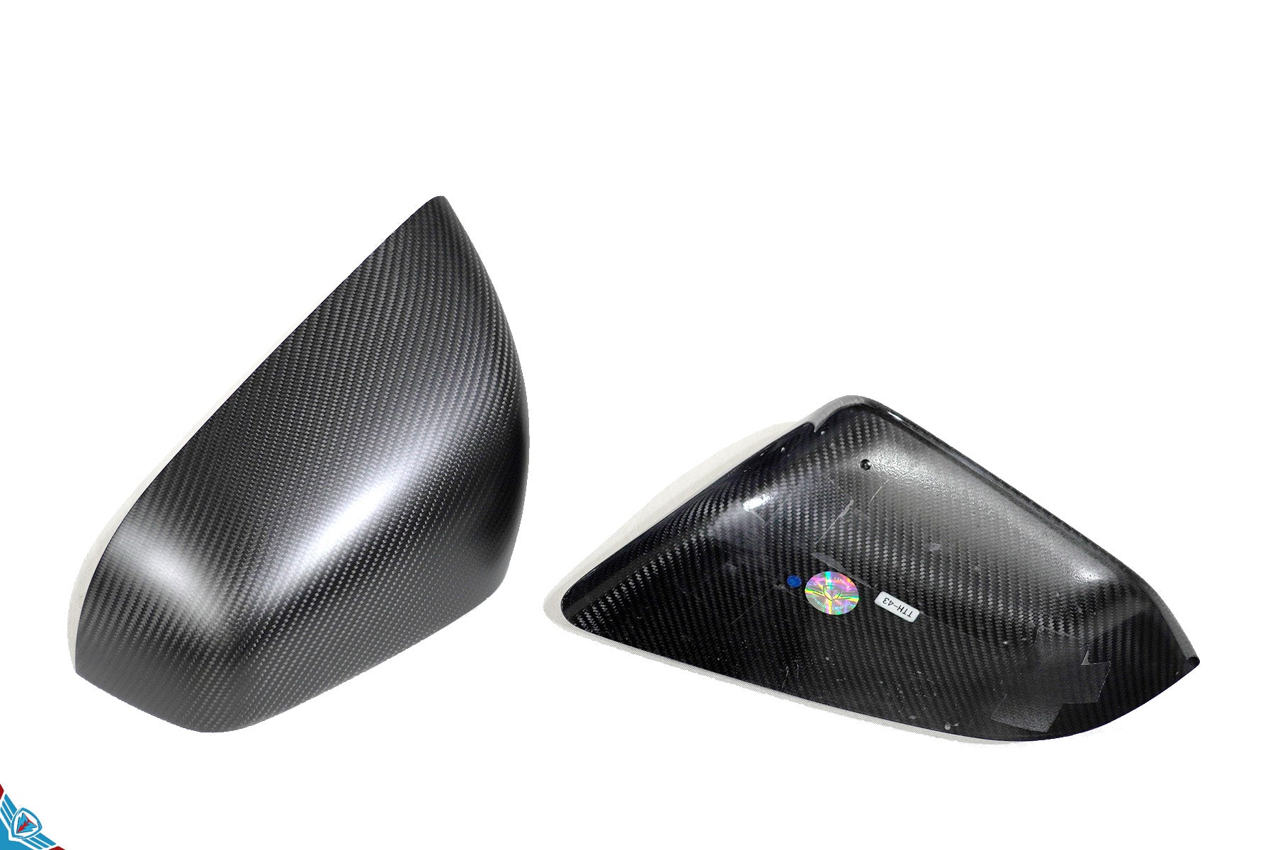 2016-2026 Tesla Model X OEM Design Dry Carbon Fiber Mirror Cover Overlays | FYBR Aerodynamics
