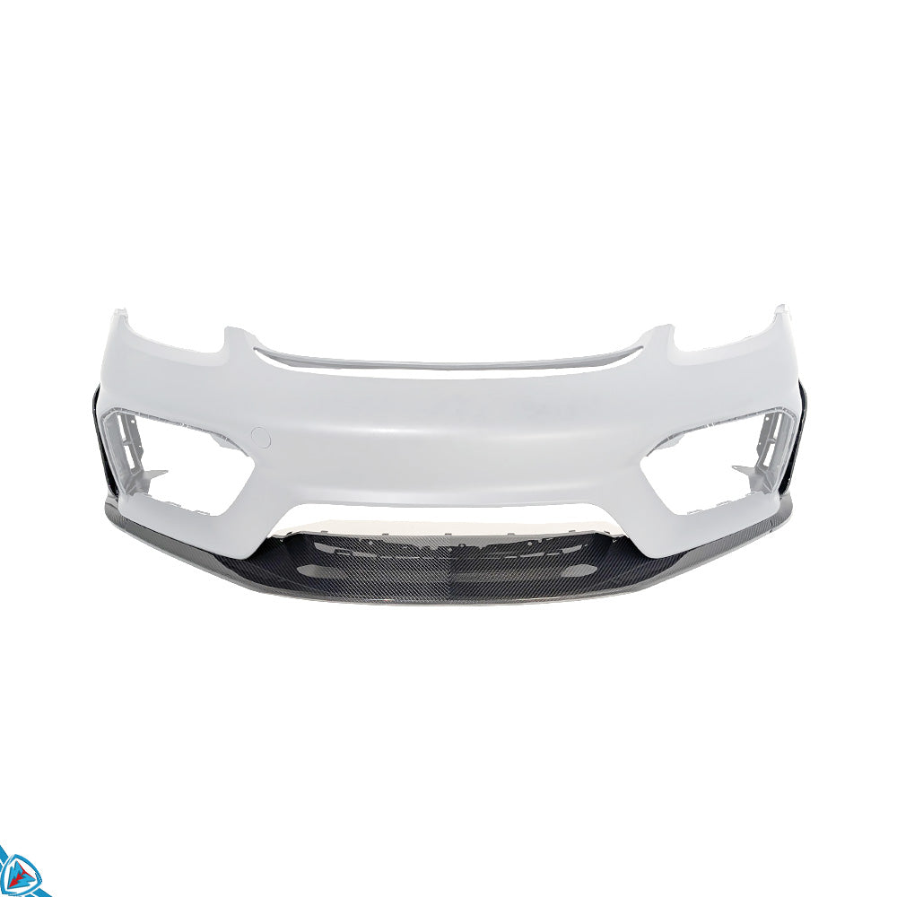 2017-2025 Porsche 718 Boxster & Cayman (982) GT4 RS Style Dry Carbon Fiber Front Lip for GT4 Conversion Bumper | FYBR Aerodynamics
