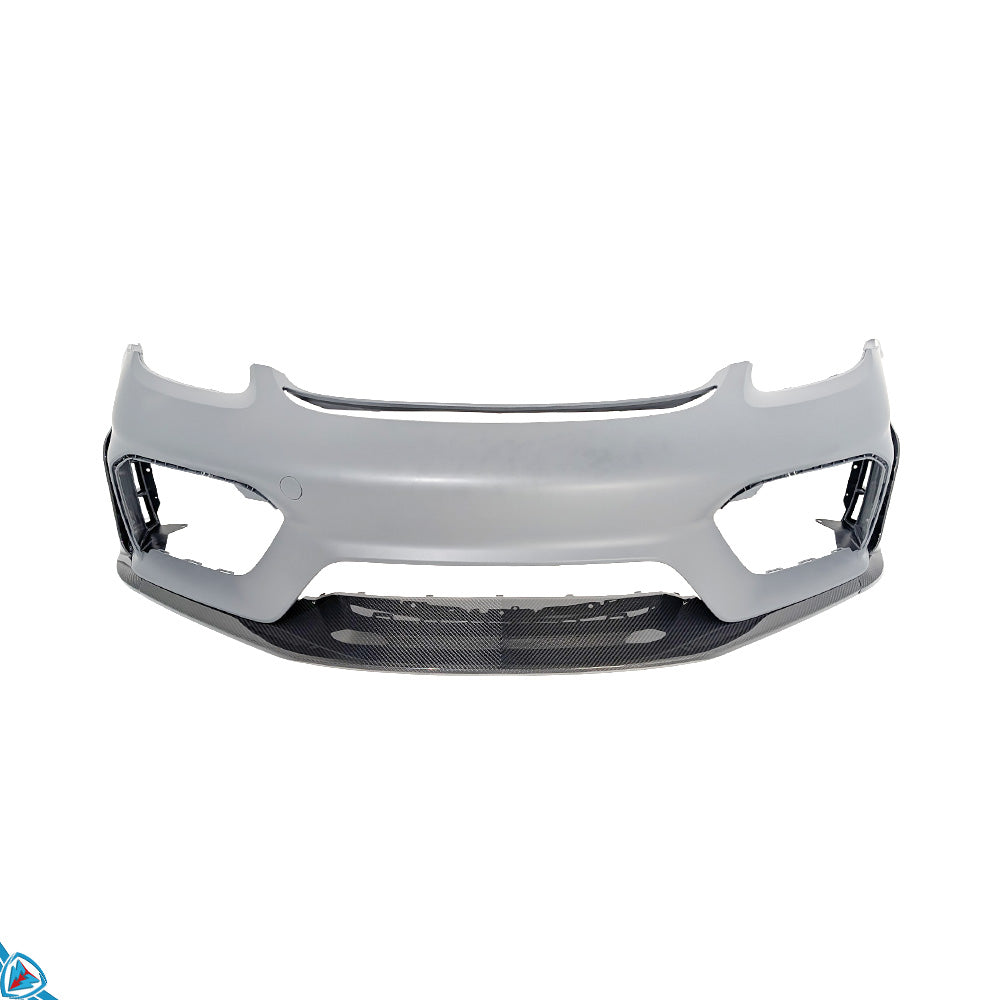 2017-2025 Porsche 718 Boxster & Cayman (982) GT4 RS Style Dry Carbon Fiber Front Lip for GT4 Conversion Bumper | FYBR Aerodynamics