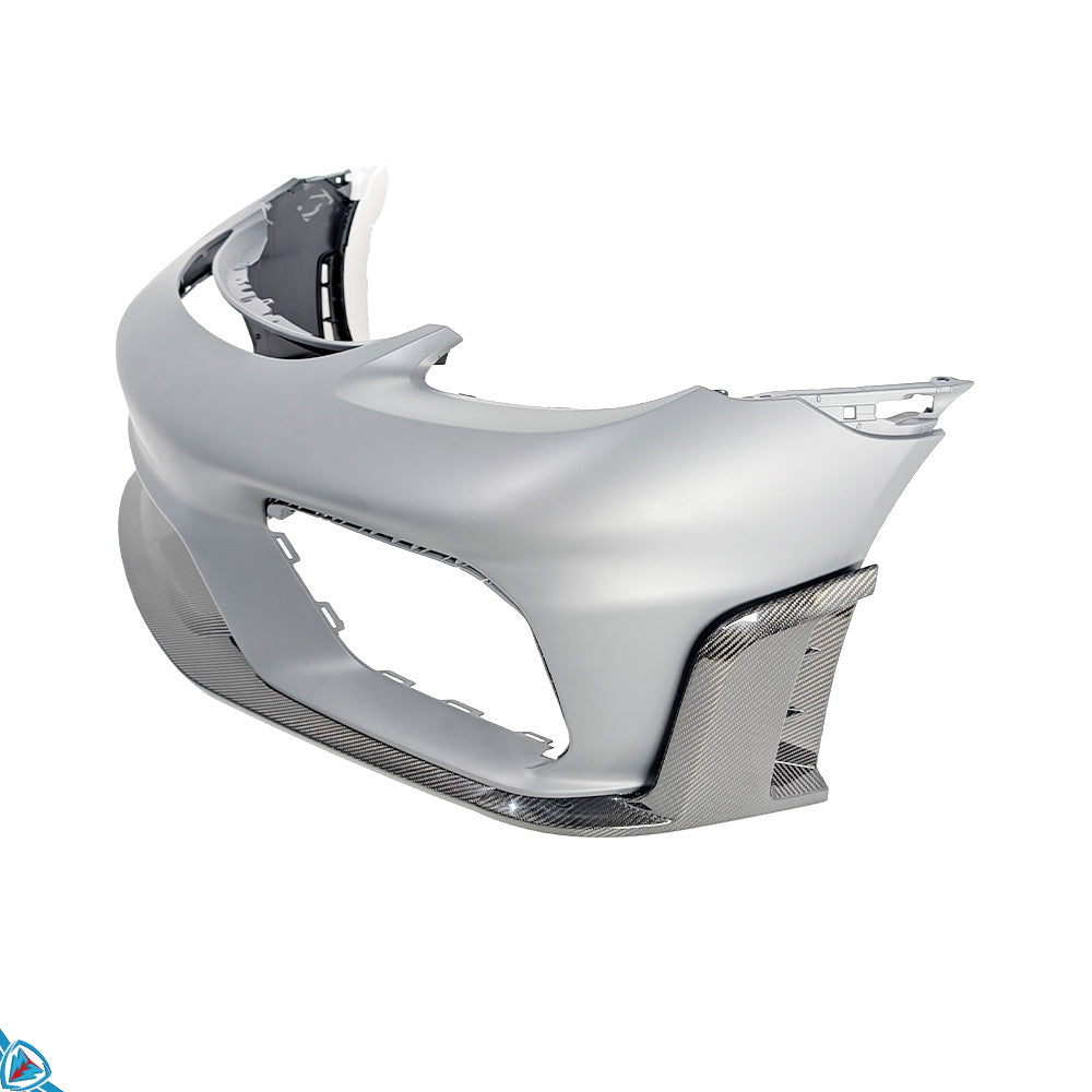2017-2025 Porsche 718 Boxster & Cayman (982) GT4 RS Style Dry Carbon Fiber Front Lip for GT4 Conversion Bumper | FYBR Aerodynamics