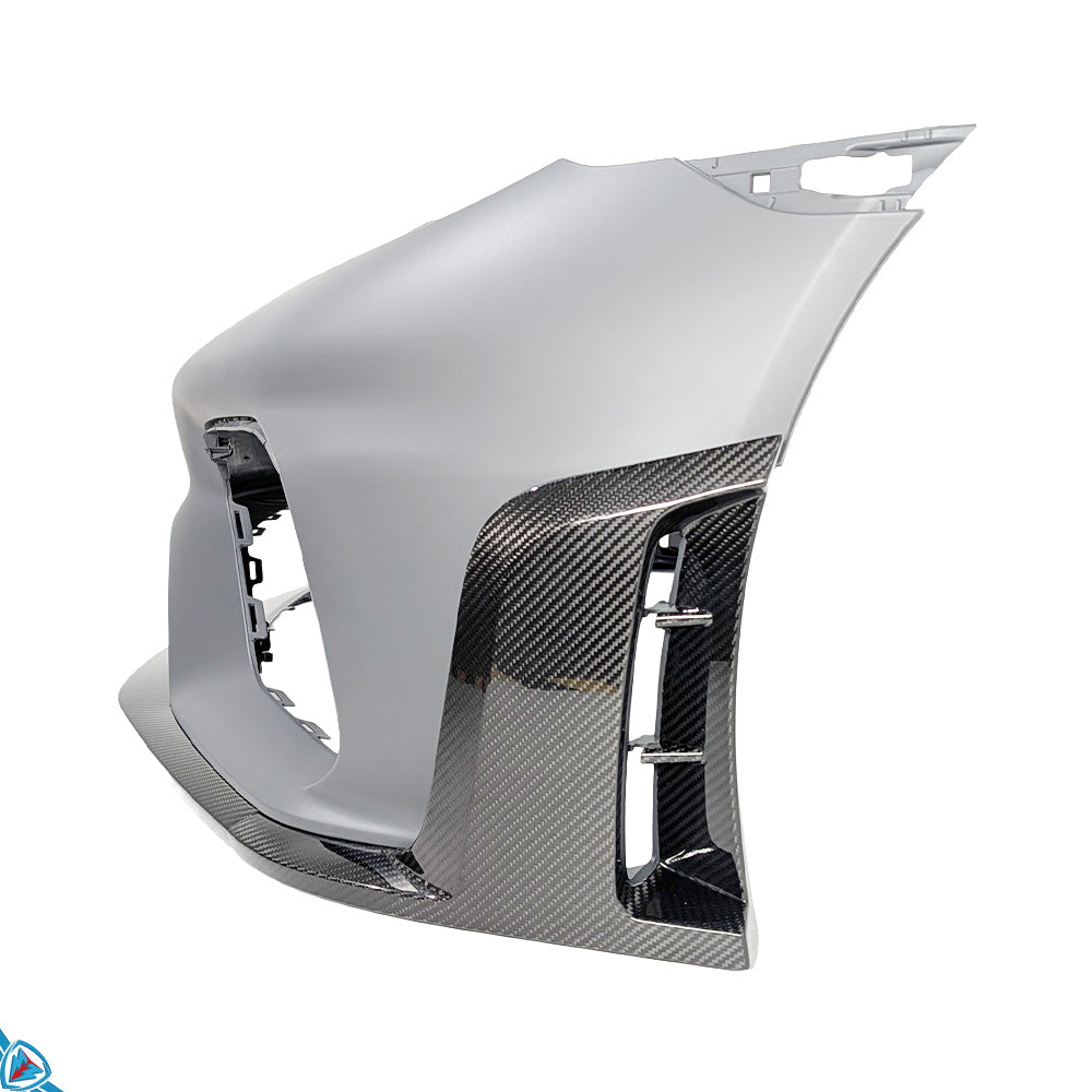 2017-2025 Porsche 718 Boxster & Cayman (982) GT4 RS Style Dry Carbon Fiber Front Lip for GT4 Conversion Bumper | FYBR Aerodynamics
