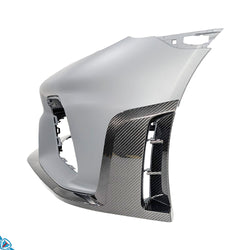 2017-2025 Porsche 718 Boxster & Cayman (982) GT4 RS Style Dry Carbon Fiber Front Lip for GT4 Conversion Bumper | FYBR Aerodynamics