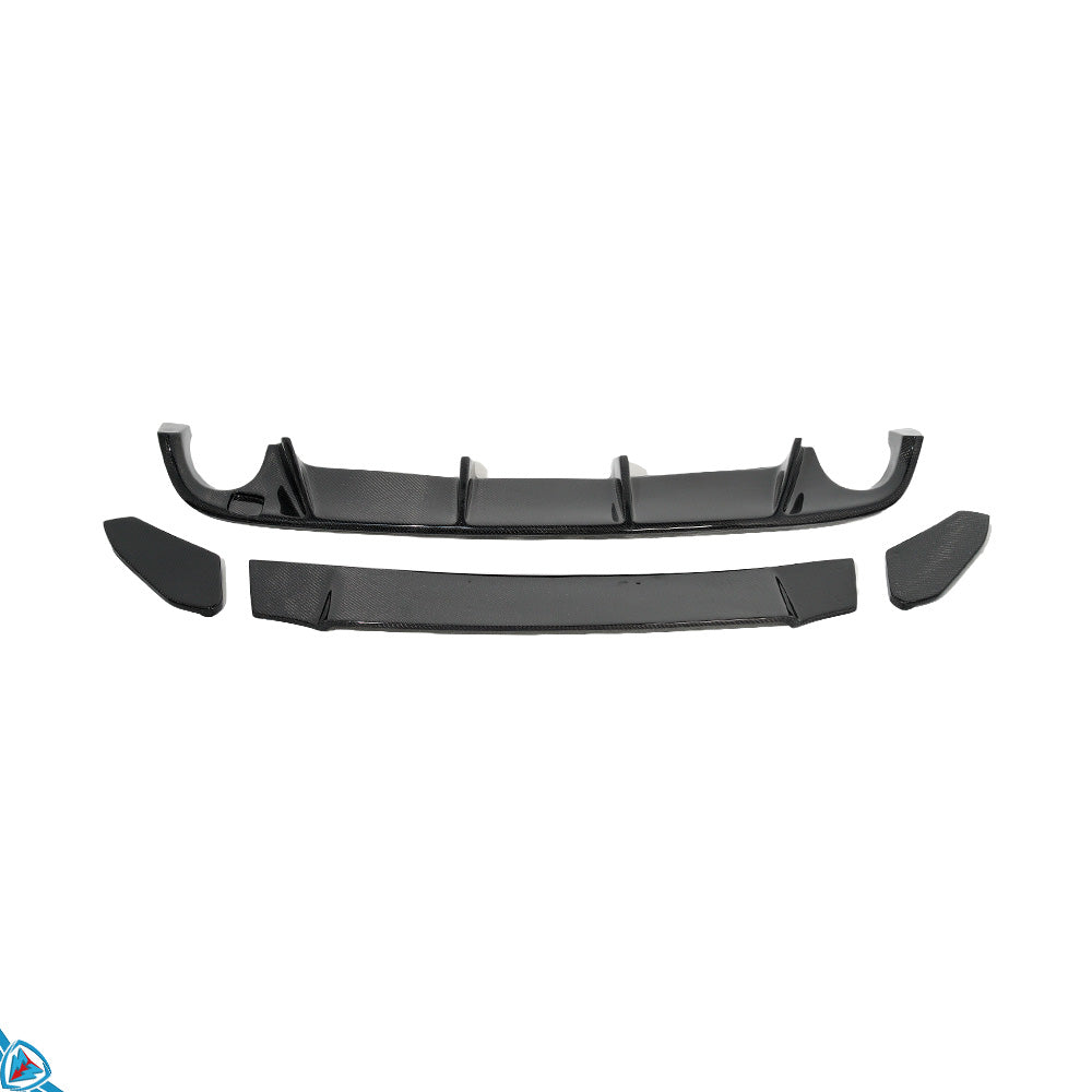 2010-2014 Volkswagen GTI (MK6) REV Style Carbon Fiber Rear Diffuser (3 Piece) | FYBR Aerodynamics