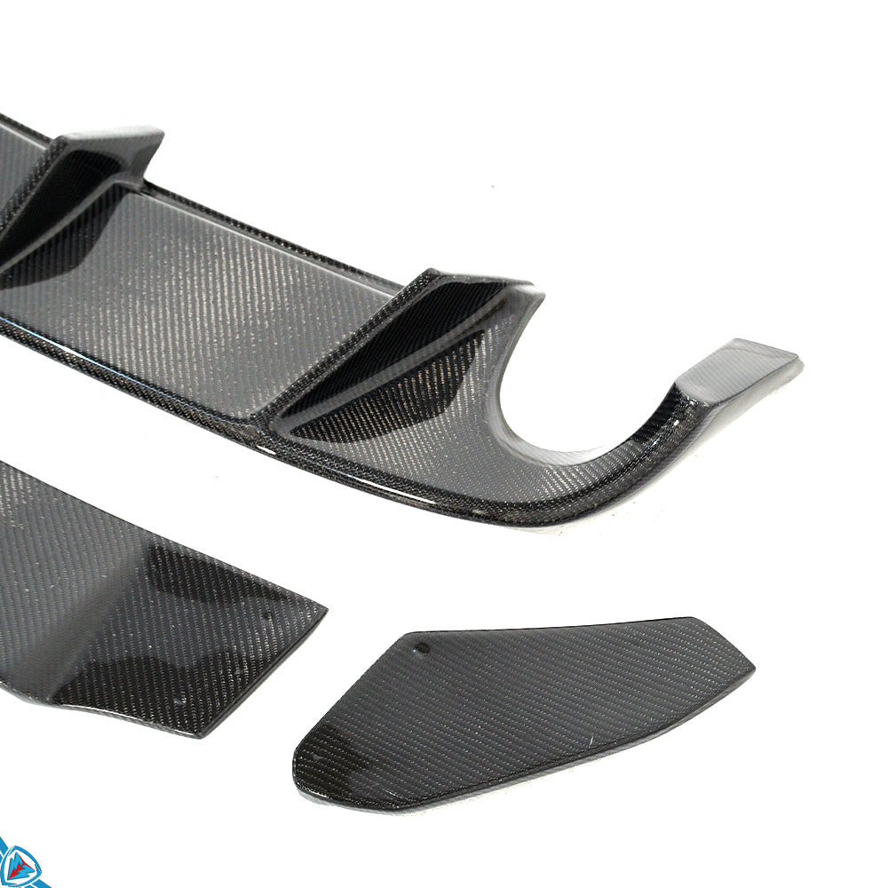 2010-2014 Volkswagen GTI (MK6) REV Style Carbon Fiber Rear Diffuser (3 Piece) | FYBR Aerodynamics
