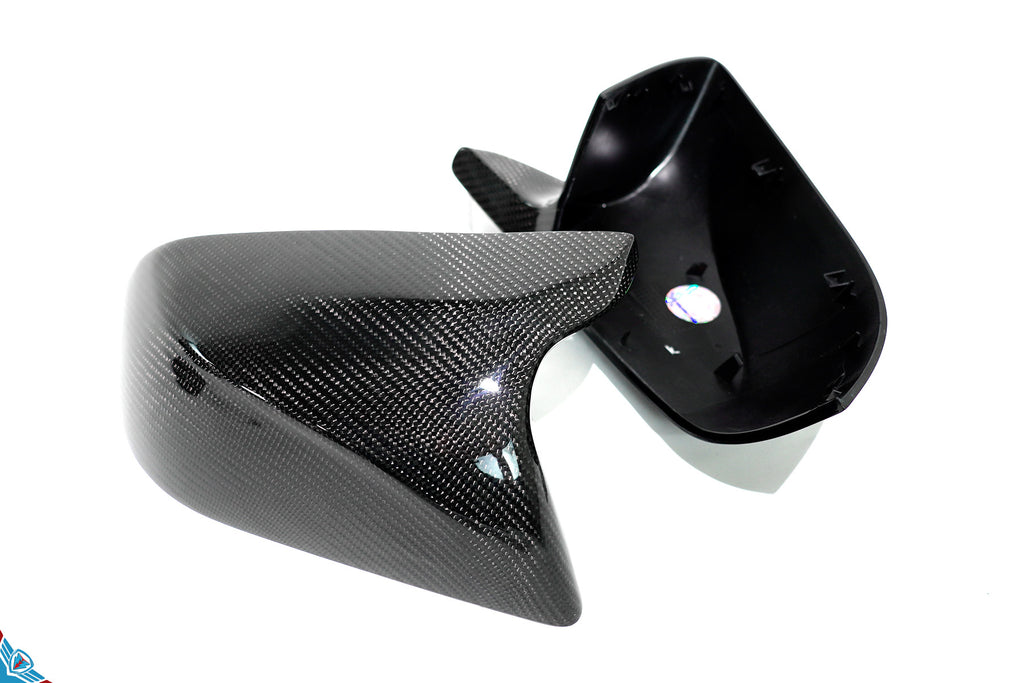 2017-2023 Tesla Model 3 (MK1) Bull Horn Carbon Fiber Mirror Covers | FYBR Aerodynamics