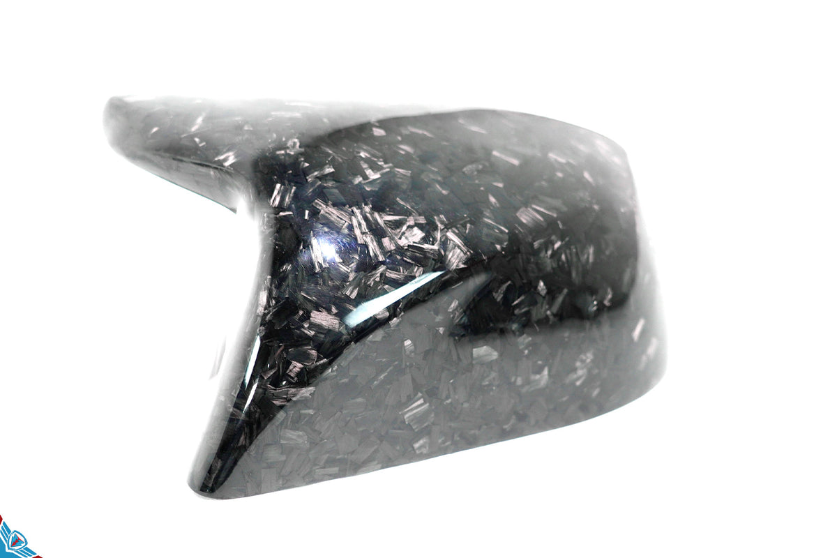 Tesla Model 3 Full Replacement Carbon Fiber Bull Horn Mirror Covers [Various Finishes] | FYBR Aerodynamics