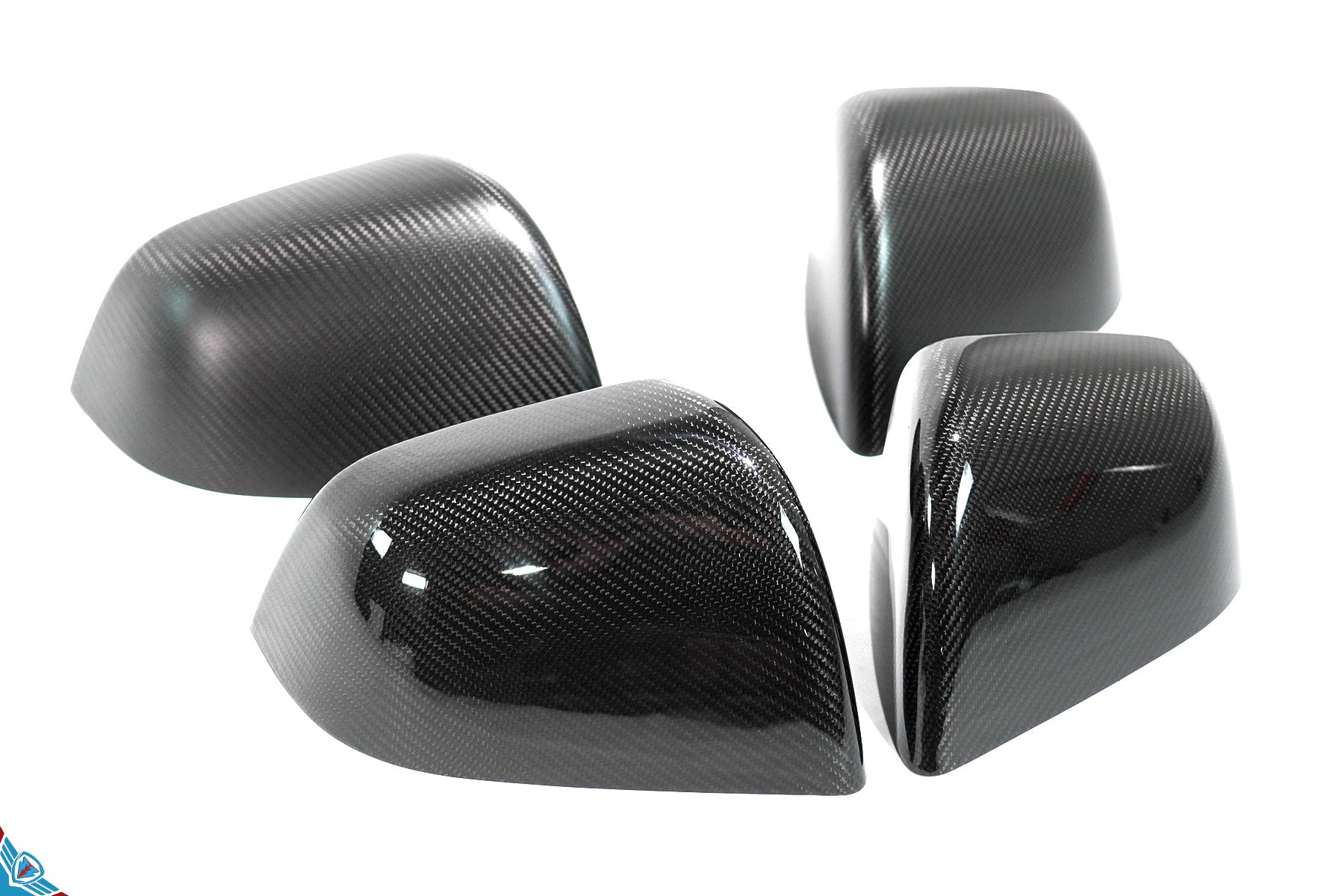 Tesla Model Y Full OEM Replacement DRY Carbon Fiber Mirror Covers [Various Finishes] | FYBR Aerodynamics Main image