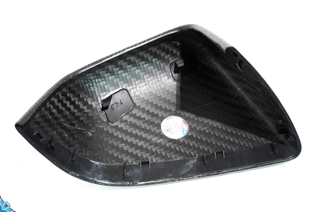 2020-2026 Tesla Model Y (1st-Gen) OEM Style Dry Carbon Fiber Mirror Covers | FYBR Aerodynamics