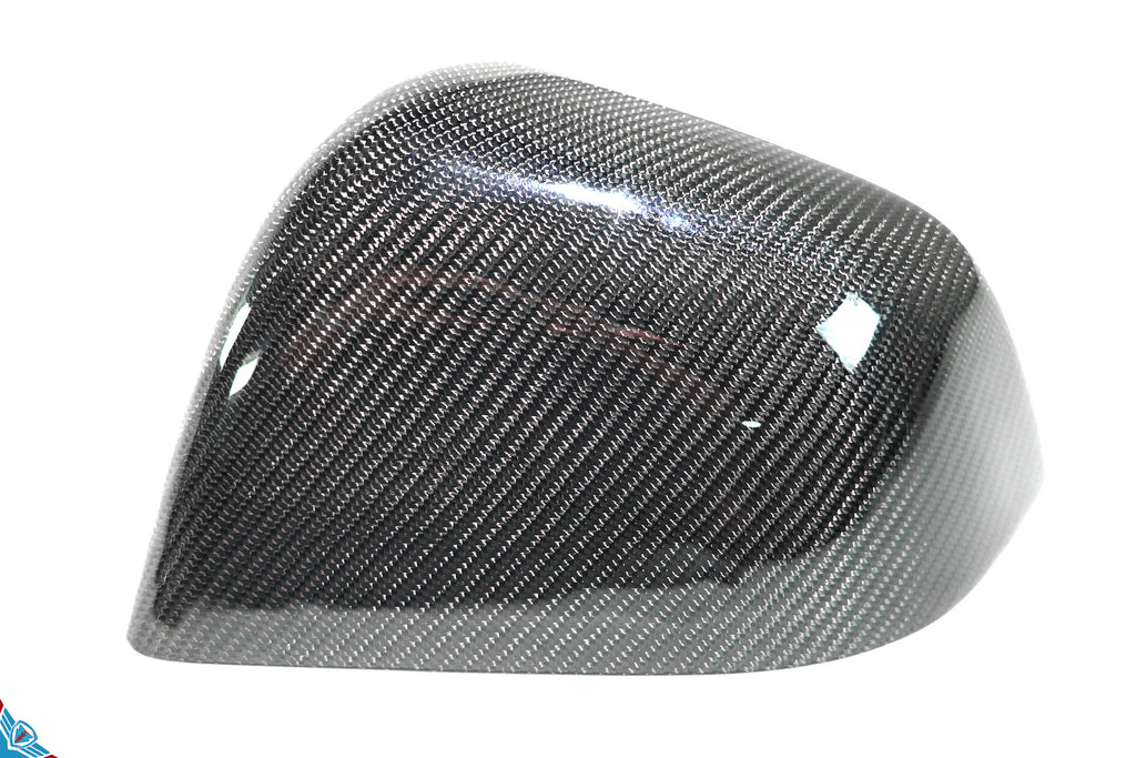 2020-2026 Tesla Model Y (1st-Gen) OEM Replacement Style Carbon Fiber Mirror Covers | FYBR Aerodynamics