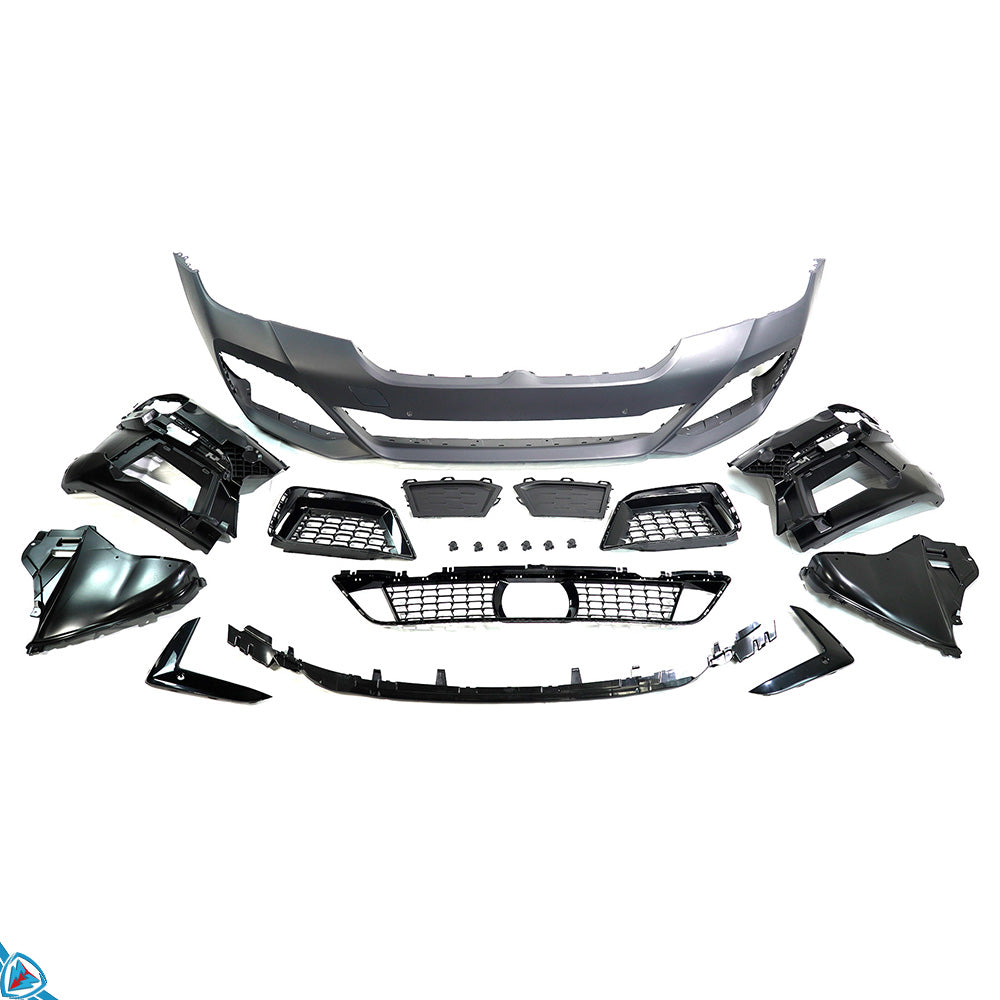 2021-2023 BMW 5 Series (G30) M Sport Style Polypropylene Front Bumper Conversion Kit | E3Tuning