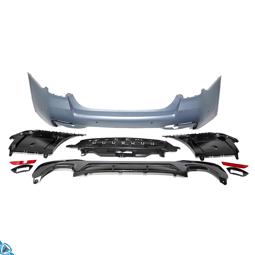 2021-2023 BMW 5 Series LCI (G30) M Sport Style Polypropylene Rear Bumper Conversion Kit | E3Tuning