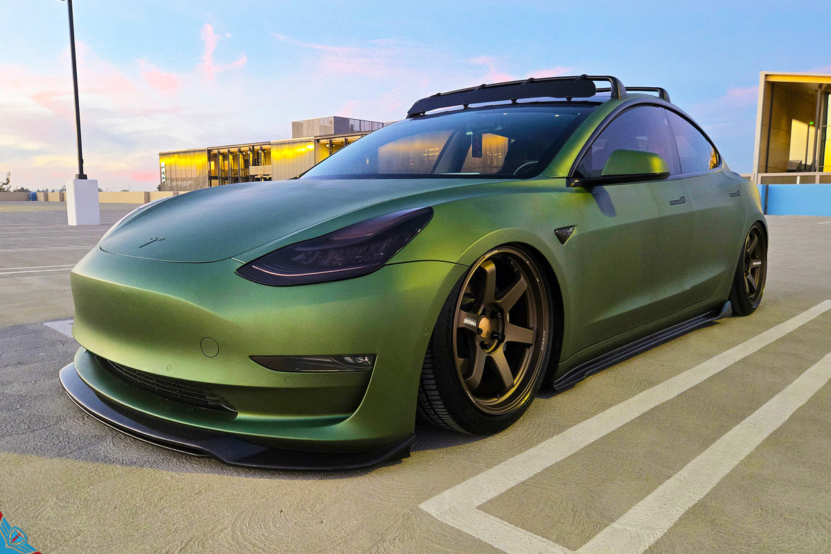 Tesla Model 3 (1st Gen) ATS Style Carbon Front Lip FYBR Aero
