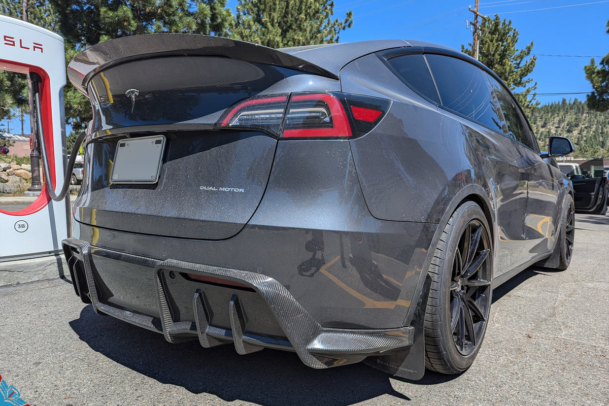 Tesla Model Y (MK1) AGX Dry Carbon Trunk Spoiler FYBR Aero