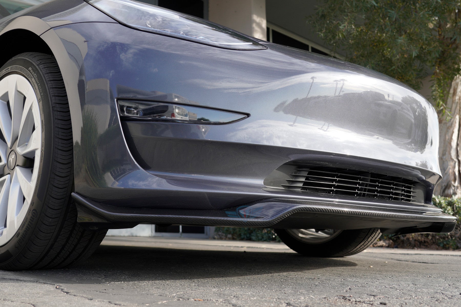 2017-2023 Tesla Model 3 (MK1) ATS Style Carbon Fiber Front Lip | FYBR Aerodynamics