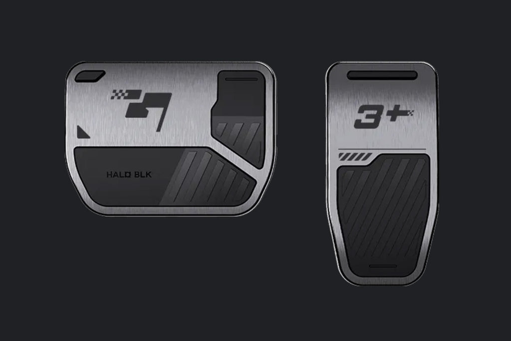 2017-2024 Tesla Model 3 & Model Y (MK1) Modern Aluminum Alloy Pedal Set | HALOBLK