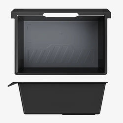 2020-2024 Tesla Model Y (1st-Gen) OEM+ Style ABS & Silicon Under Seat Storage Organizer Drawers | HALOBLK