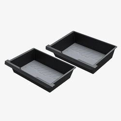 2020-2024 Tesla Model Y (1st-Gen) OEM+ Style ABS & Silicon Under Seat Storage Organizer Drawers | HALOBLK