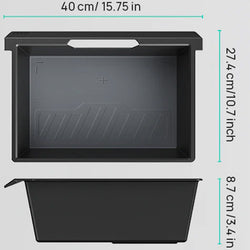 2020-2024 Tesla Model Y (1st-Gen) OEM+ Style ABS & Silicon Under Seat Storage Organizer Drawers | HALOBLK