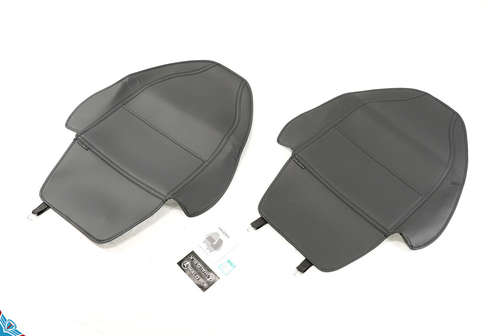 2017-2026 Tesla Model 3, Y, S & X (All Gen) Premium Leather Seat Back Protector Covers | HALOBLK