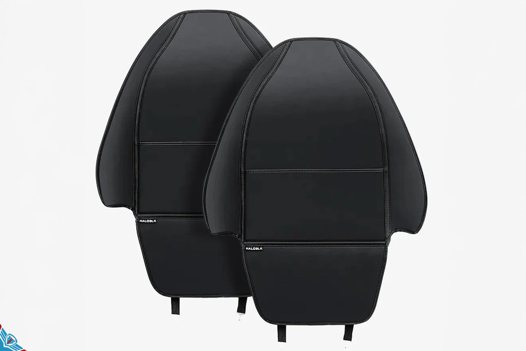 2017-2026 Tesla Model 3, Y, S & X (All Gen) Premium Leather Seat Back Protector Covers | HALOBLK