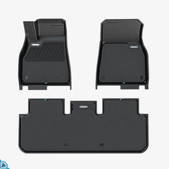 Tesla Model S Custom Fit Dual Layer Floor Mats (1st & 2nd Row) | HALOBLK