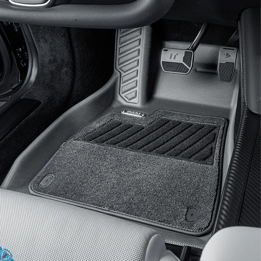 Tesla Model S Custom Fit Dual Layer Floor Mats (1st & 2nd Row) | HALOBLK Main image