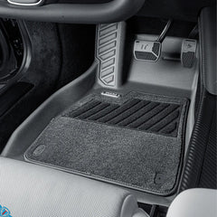 Tesla Model S Custom Fit Dual Layer Floor Mats (1st & 2nd Row) | HALOBLK