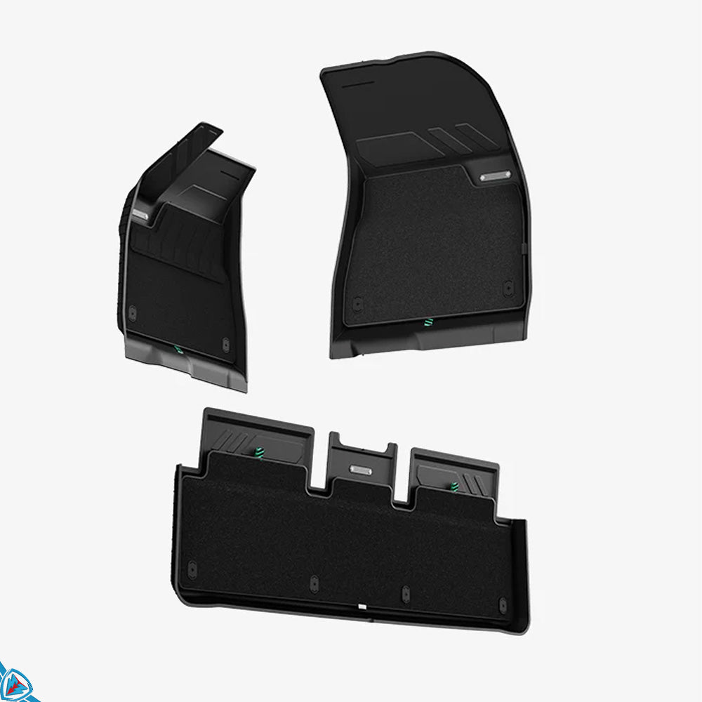 Tesla Model 3 Highland Custom Fit Dual Layer Floor Mats (1st & 2nd Row) | HALOBLK Secondary image
