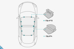 2019-2025 Tesla Model 3 (Highland) & Model Y (1st-Gen) Voyager 2 Modular Nano Ice Crystal Silk Glass Roof Sunshade | HALOBLK