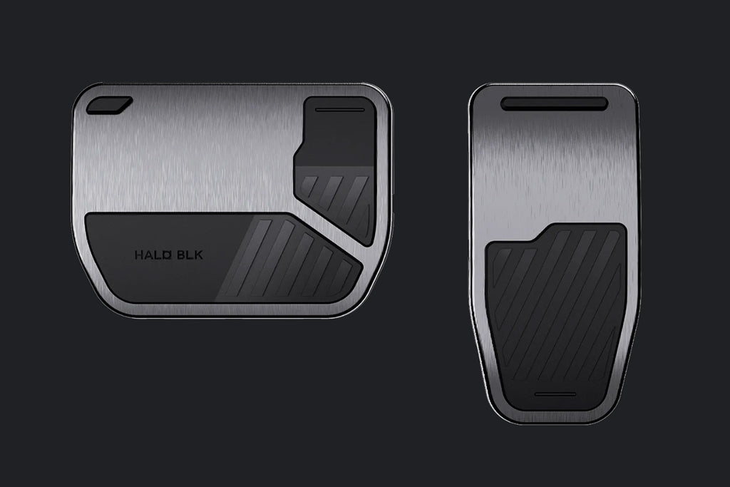 2017-2024 Tesla Model 3 & Model Y (MK1) Modern Aluminum Alloy Pedal Set | HALOBLK