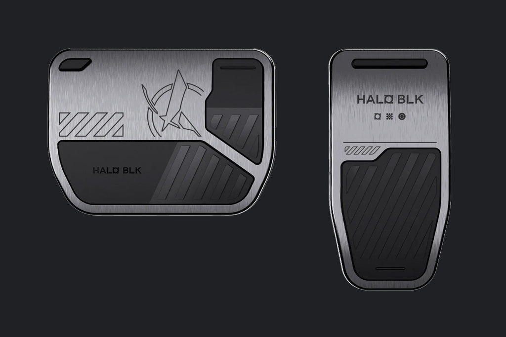 2017-2024 Tesla Model 3 & Model Y (MK1) Modern Aluminum Alloy Pedal Set | HALOBLK