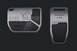 2017-2024 Tesla Model 3 & Model Y (MK1) Modern Aluminum Alloy Pedal Set | HALOBLK