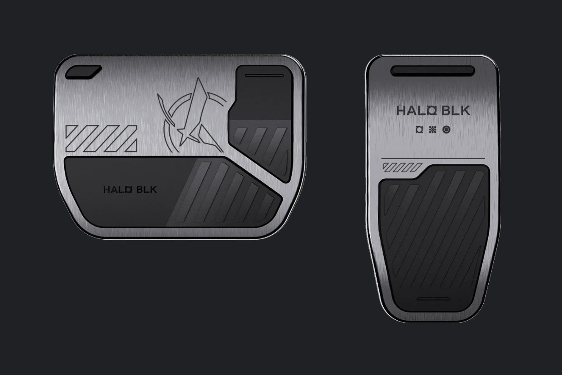 2017-2024 Tesla Model 3 & Model Y (MK1) Modern Aluminum Alloy Pedal Set | HALOBLK