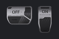 2017-2024 Tesla Model 3 & Model Y (MK1) Modern Aluminum Alloy Pedal Set | HALOBLK