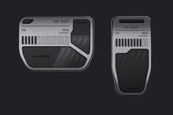 2017-2024 Tesla Model 3 & Model Y (MK1) Modern Aluminum Alloy Pedal Set | HALOBLK