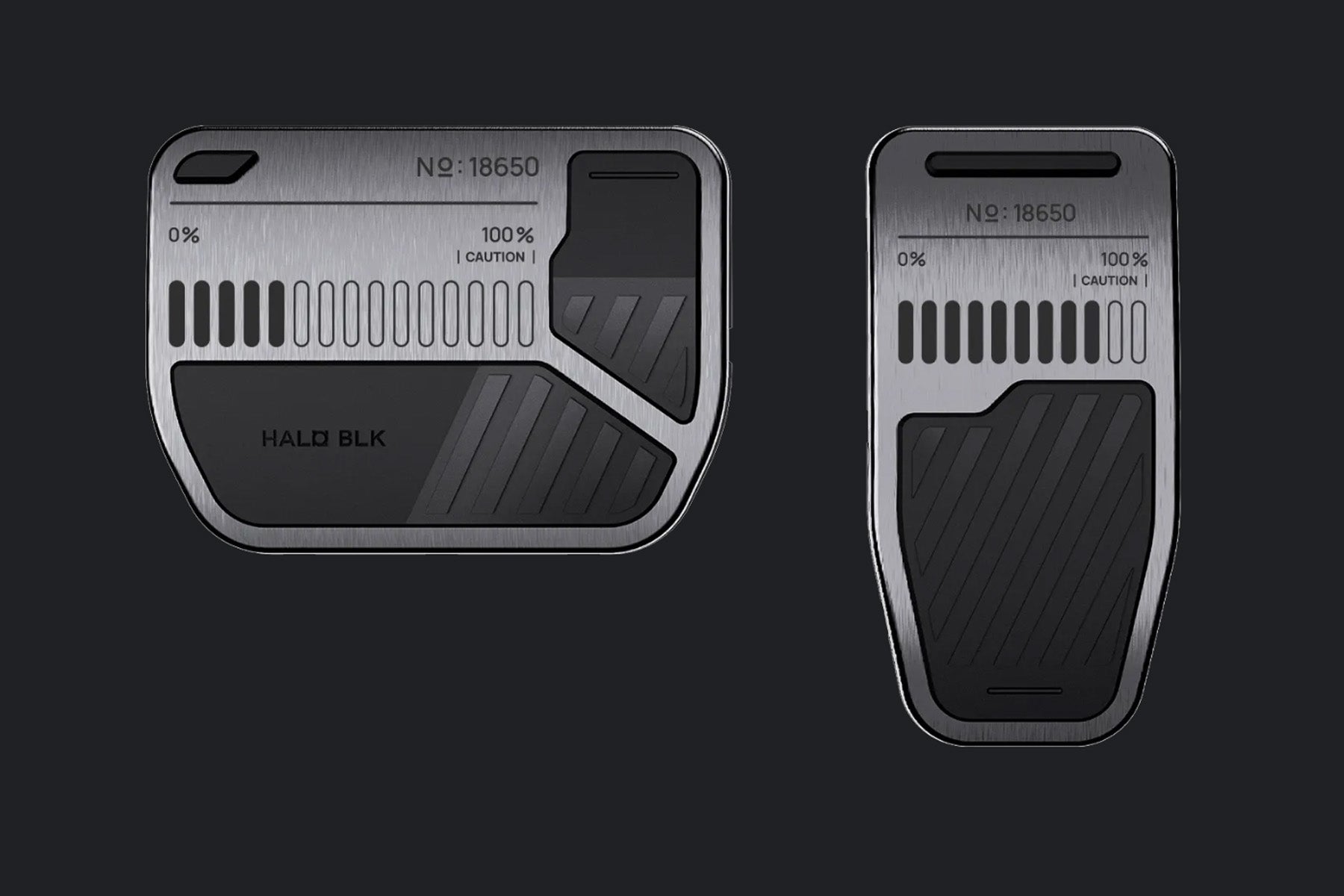 2017-2024 Tesla Model 3 & Model Y (MK1) Modern Aluminum Alloy Pedal Set | HALOBLK