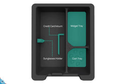 2017-2024 Tesla Model 3 / Model Y (MK1) Hidden Sliding ABS/Silicone Center Console Storage Tray Organizer | HALOBLK