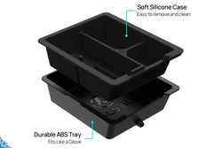 2017-2024 Tesla Model 3 / Model Y (MK1) Hidden Sliding ABS/Silicone Center Console Storage Tray Organizer | HALOBLK