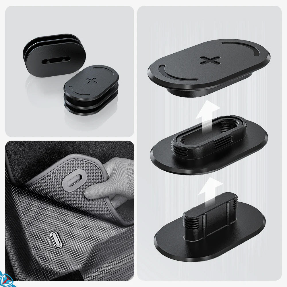 2020-2024 Tesla Model Y (1st Gen) Custom Fit Dual Layer Floor Mats | HALOBLK