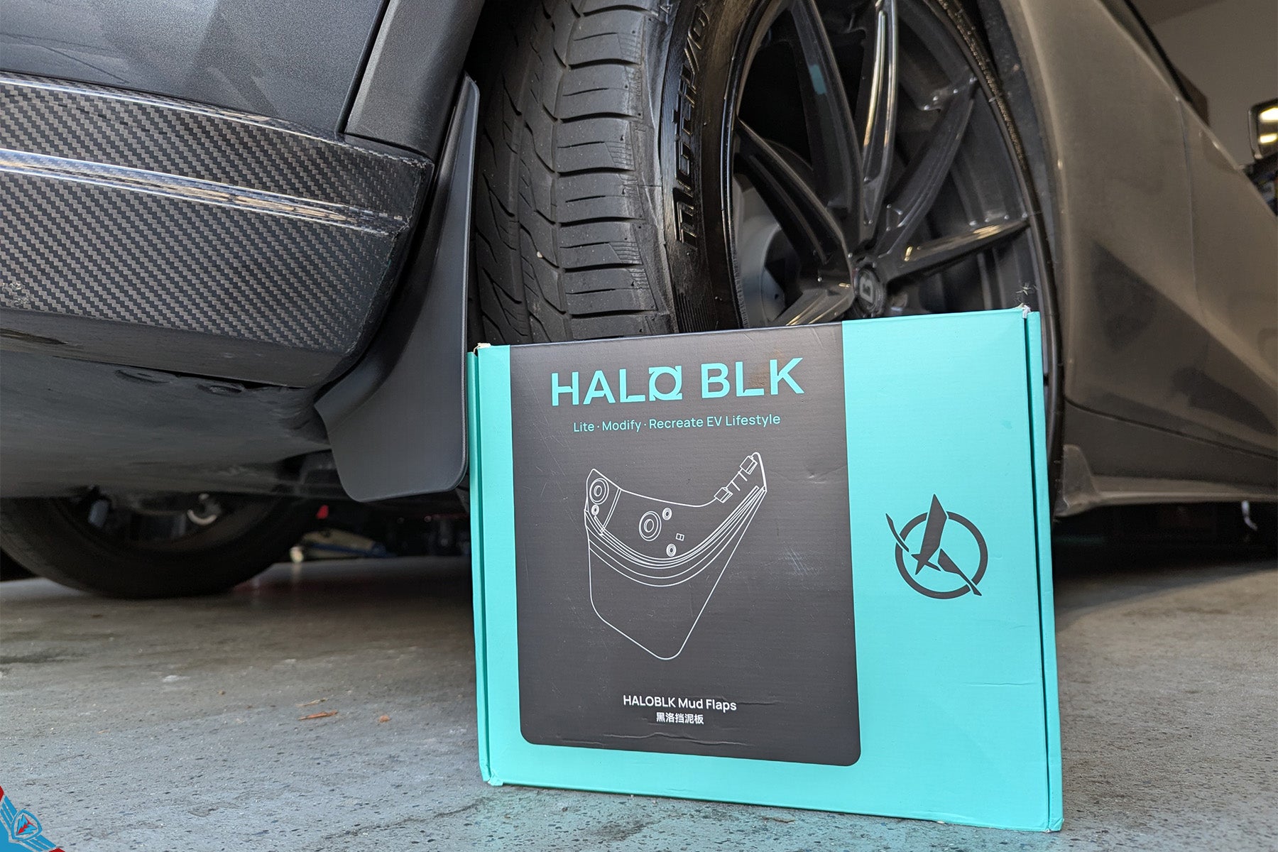 2019+ Tesla Model Y (1st-Gen/Juniper) OEM+ Style PP/TPV Mud Flaps | HALOBLK