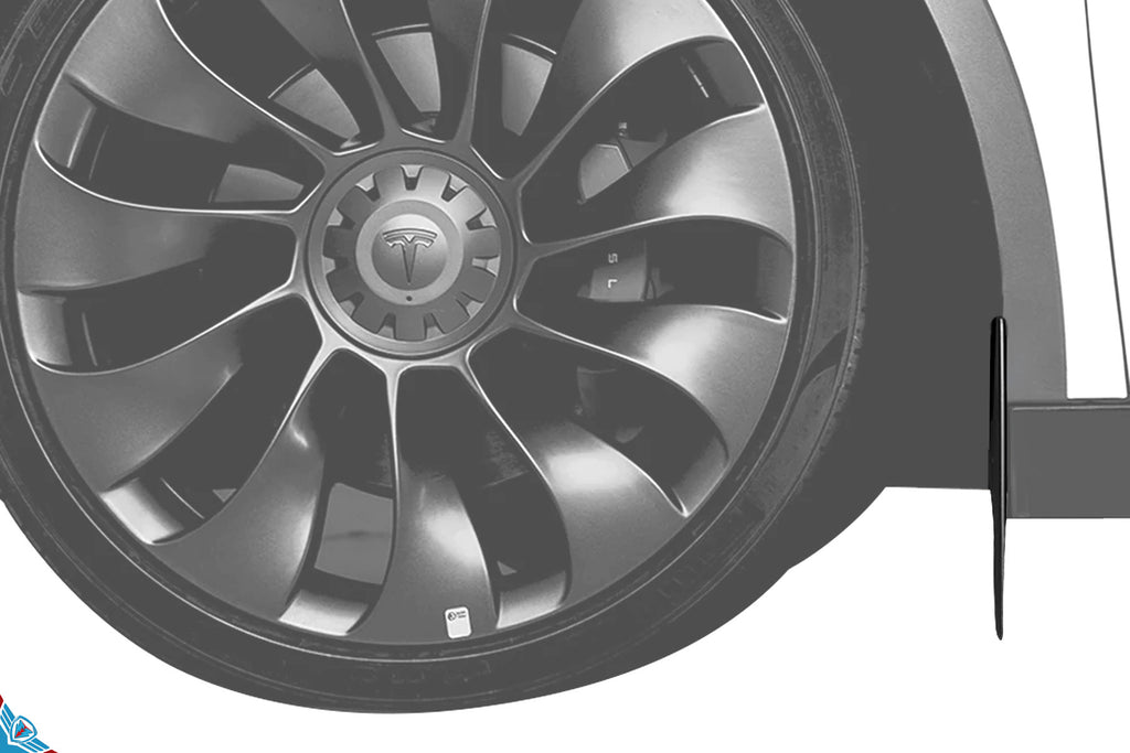 2019+ Tesla Model Y (1st-Gen/Juniper) OEM+ Style PP/TPV Mud Flaps | HALOBLK