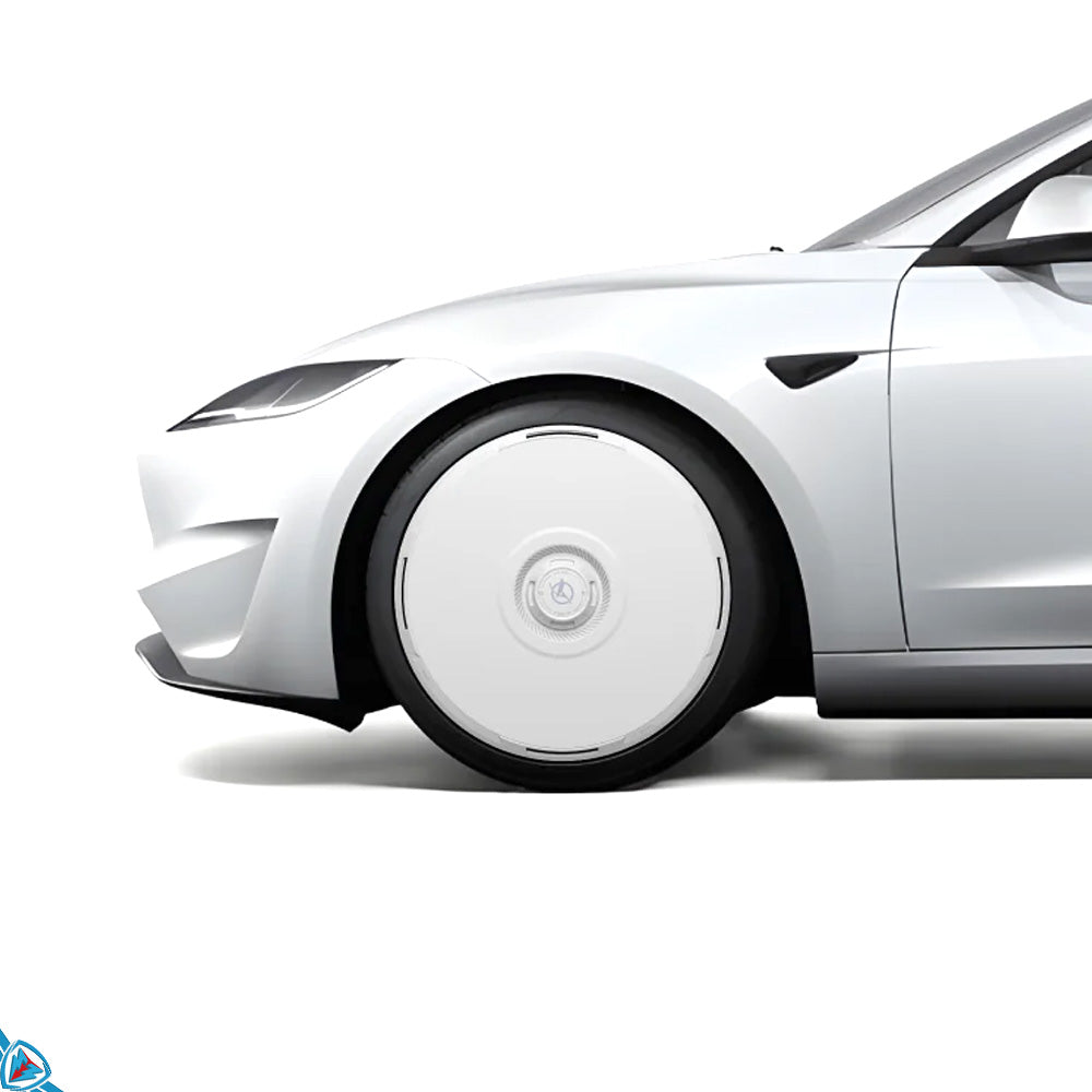 2024+ Tesla Model 3 (Highland) HALODISC 2 Ready-to-Paint (RTP) Customizable Wheel Covers (Set of 4) | HALOBLK