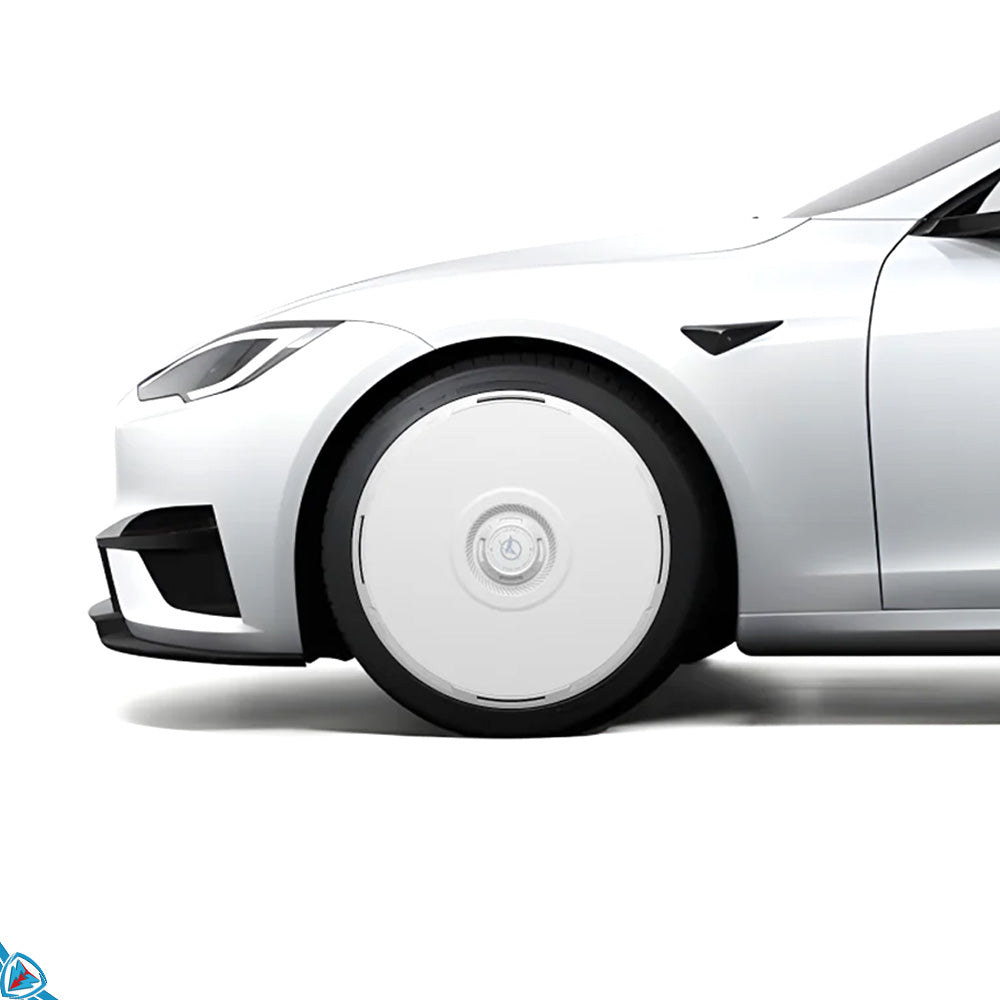 2017-2026 Tesla Model S HALODISC 2 Ready-to-Paint (RTP) Customizable Wheel Covers (Set of 4) | HALOBLK