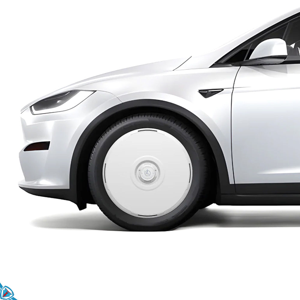 2017-2026 Tesla Model X HALODISC 2 Ready-to-Paint (RTP) Customizable Wheel Covers (Set of 4) | HALOBLK