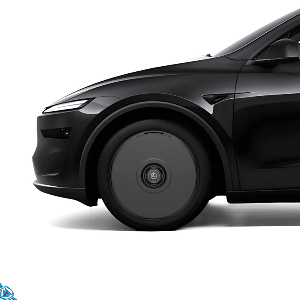 2025+ Tesla Model Y (Juniper) HALODISC 2 Ready-to-Paint (RTP) Customizable Wheel Covers (Set of 4) | HALOBLK