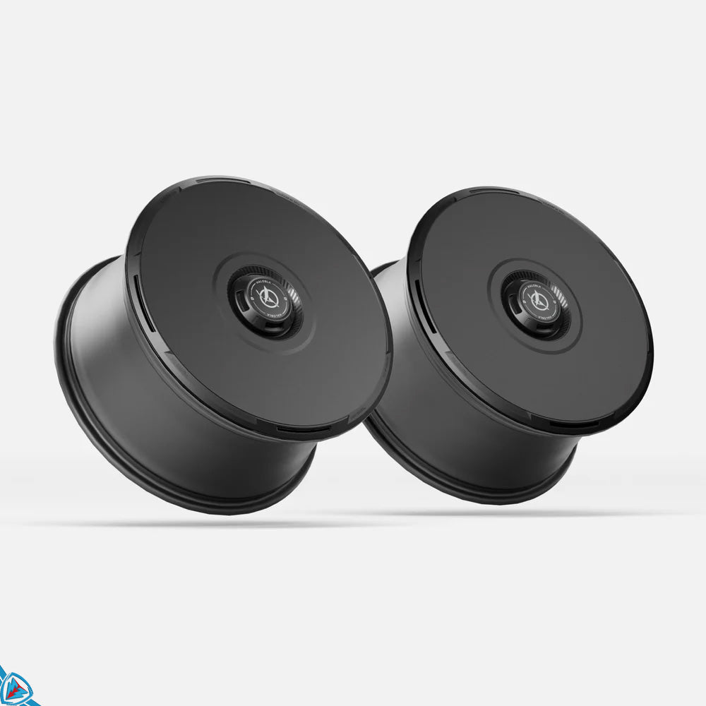 2025+ Tesla Model Y (Juniper) HALODISC 2 Ready-to-Paint (RTP) Customizable Wheel Covers (Set of 4) | HALOBLK