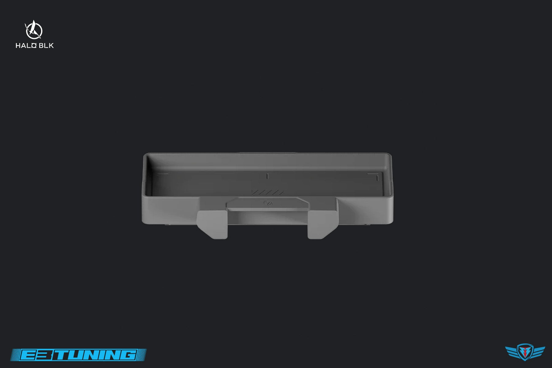 2017-2026 Tesla Model 3 / Y (1st-Gen) Cyberpunk Style Polymer & Alloy Modular Dashboard Storage Tray | HALOBLK